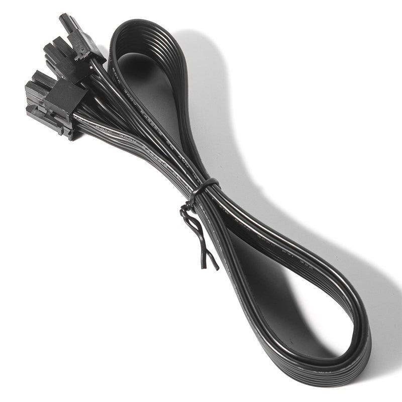 Certusfun PCIE Cable for Corsair, 65CM Male to Male 8 Pin to 6+2 Pin GPU Power Cable for Thermaltake, ARESGAME Modular Power Supply (25'') (Black 16AWG) - Image 1